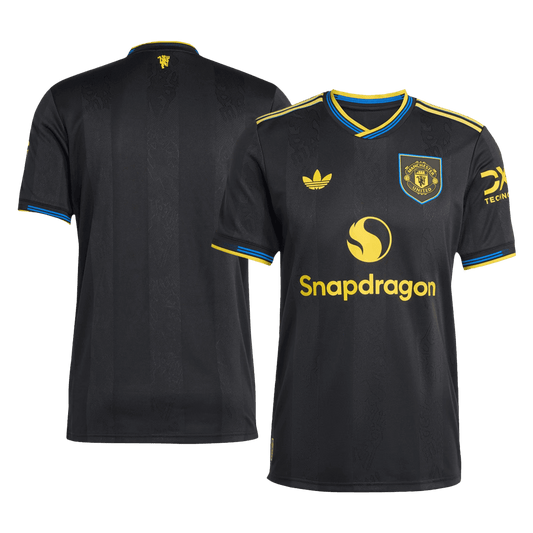 Męska Koszulka Trzecia Wyjazdowa Manchester United Wersja Piłkarska 2025/26 - Slim Fit