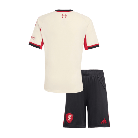 Dziecięcy Zestaw Wyjazdowy Liverpool (Koszulka+Spodenki) 25/26 - Topowe Koszulki Pilkarskie Sklep Internetowy