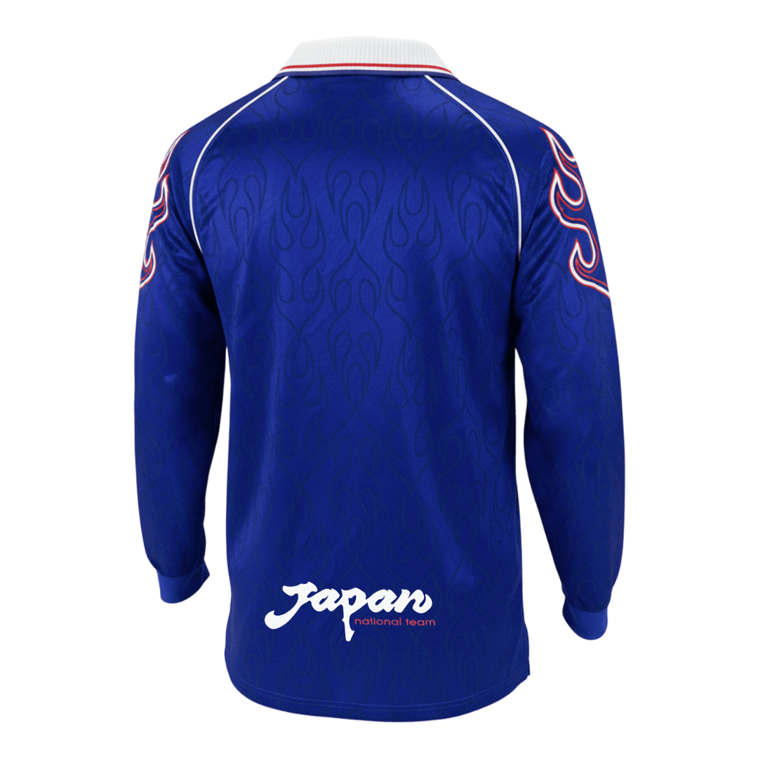 Męska Koszulka Retro Domowa Japan 1998 z Długim Rękawem - World Cup