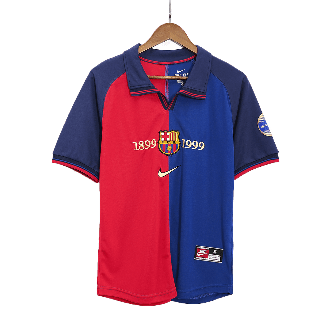 Koszulka Retro Domowa Barcelona GUARDIOLA #4 1999/00 - 100th Anniversary - Topowe Koszulki Pilkarskie Sklep Internetowy