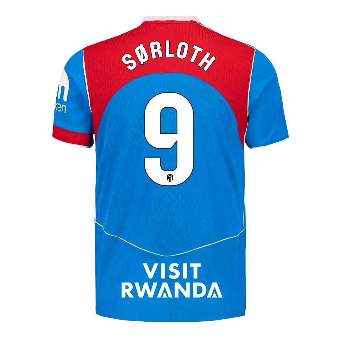 Męska Koszulka Trzecia Wyjazdowa Atletico Madrid SØRLOTH #9 Wersja Piłkarska 2025/26 - Slim Fit