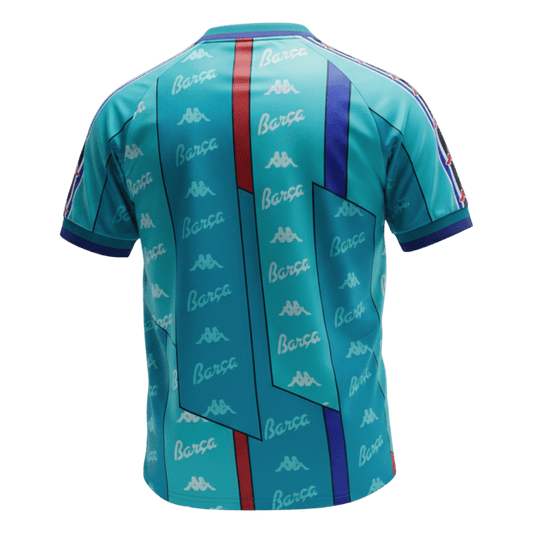 Męska Koszulka Retro Wyjazdowa Barcelona 1996/97
