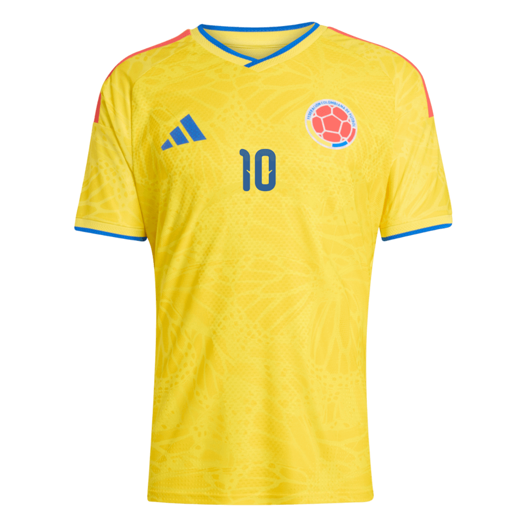 Męska koszulka Kolumbii domowa JAMES #10 wersja zawodnicza – Mundial 2026