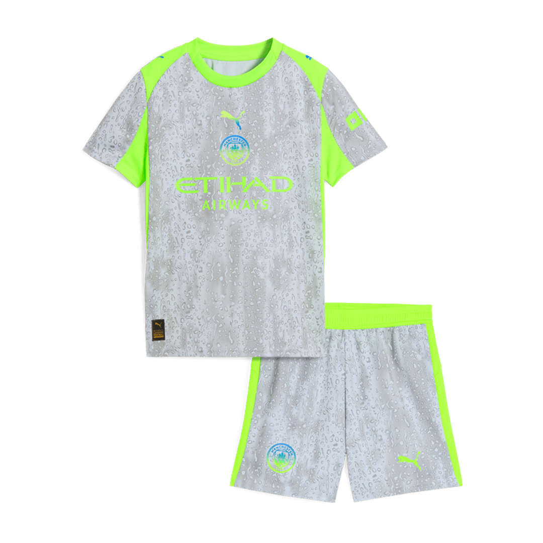 Dziecięcy Zestaw Trzecia Wyjazdowa Manchester City (Koszulka+Spodenki) 2025/26