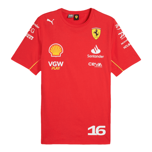 Ferrari F1 Racing Team Koszulka Charles Leclerc #16 2024-Wyprzedaż Sezonowa - Topowe Koszulki Pilkarskie Sklep Internetowy