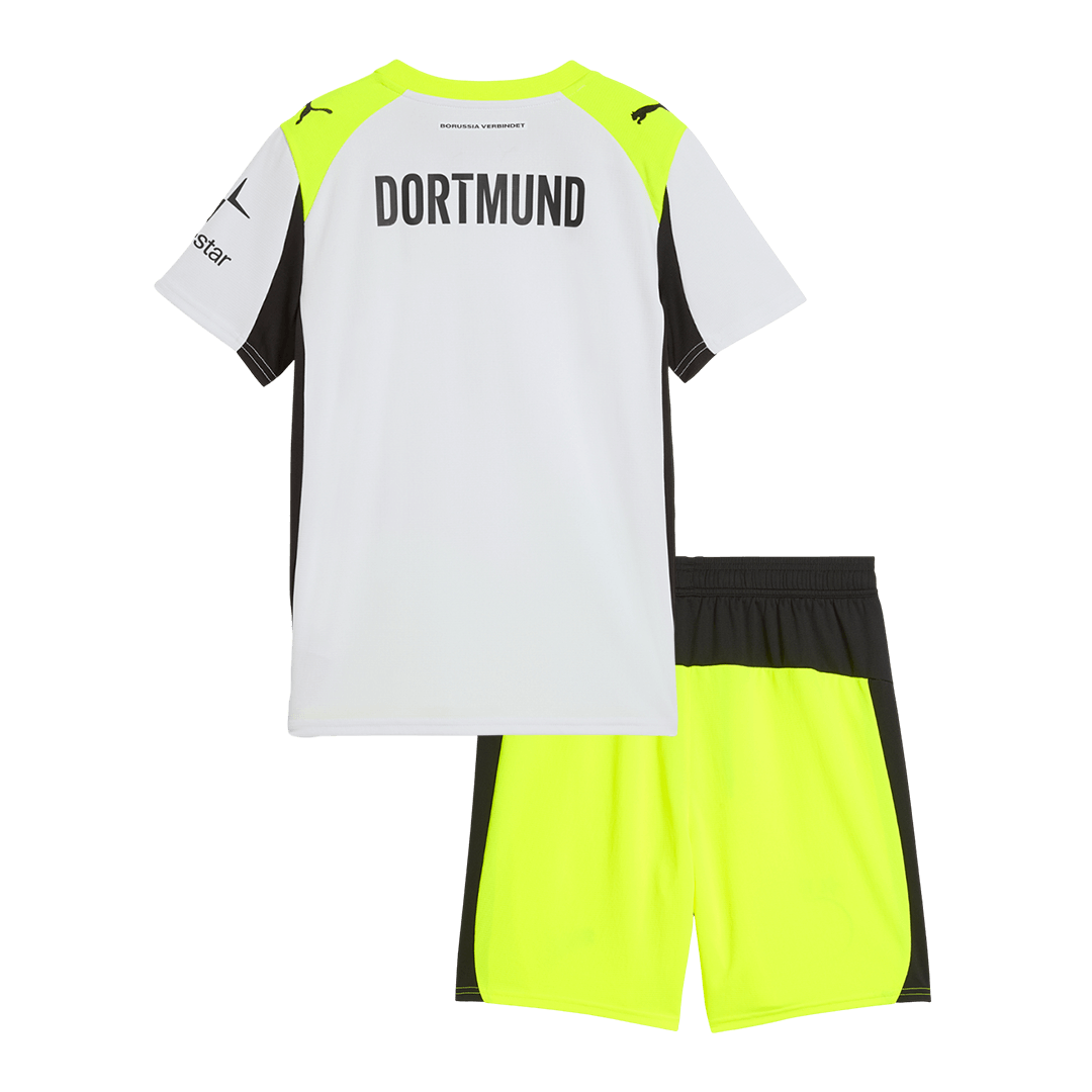 Dziecięcy Zestaw Wyjazdowa Borussia Dortmund (Koszulka+Spodenki) 2025/26