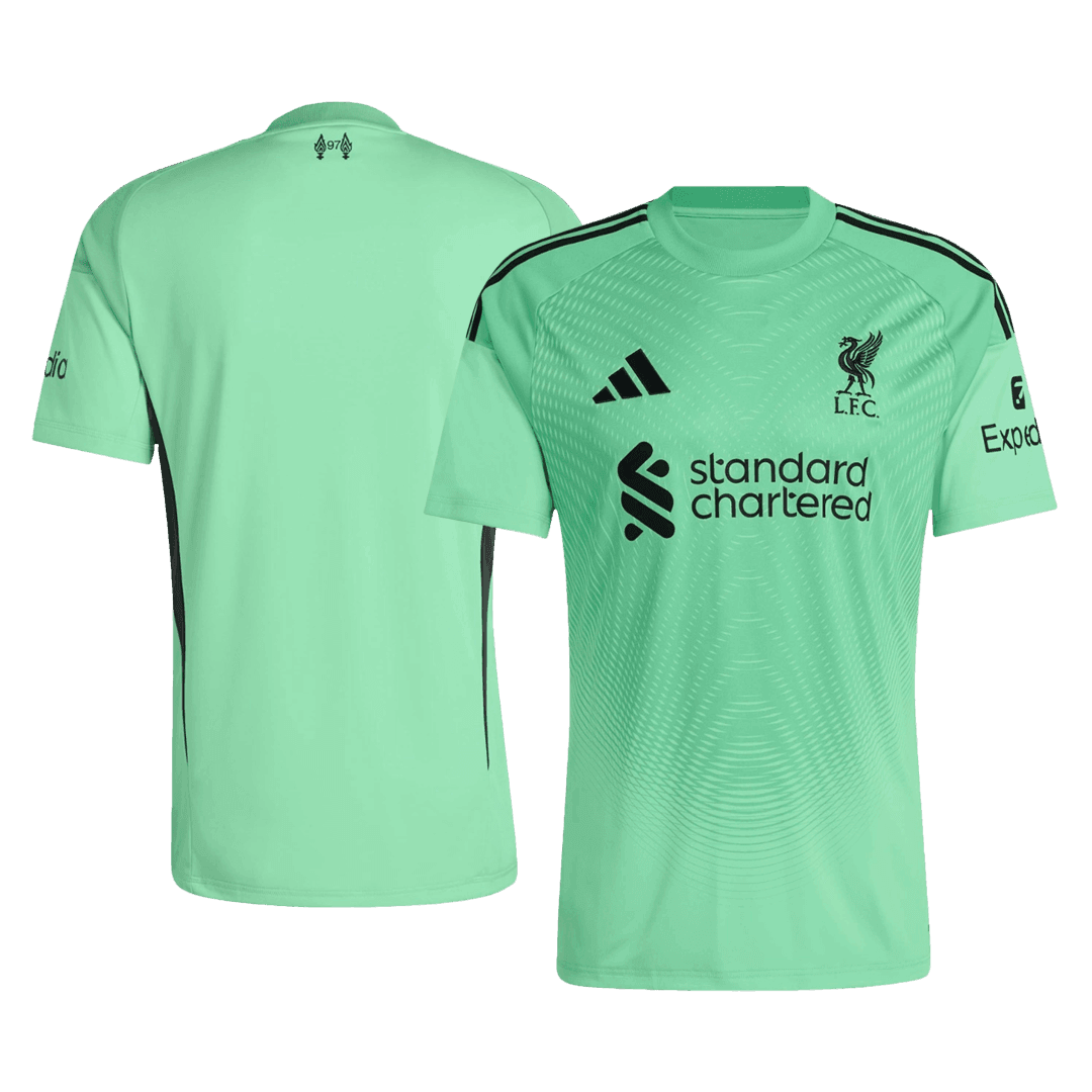 Męska Koszulka Bramkarska Liverpool 2025/26 - Zielony - Topowe Koszulki Pilkarskie Sklep Internetowy