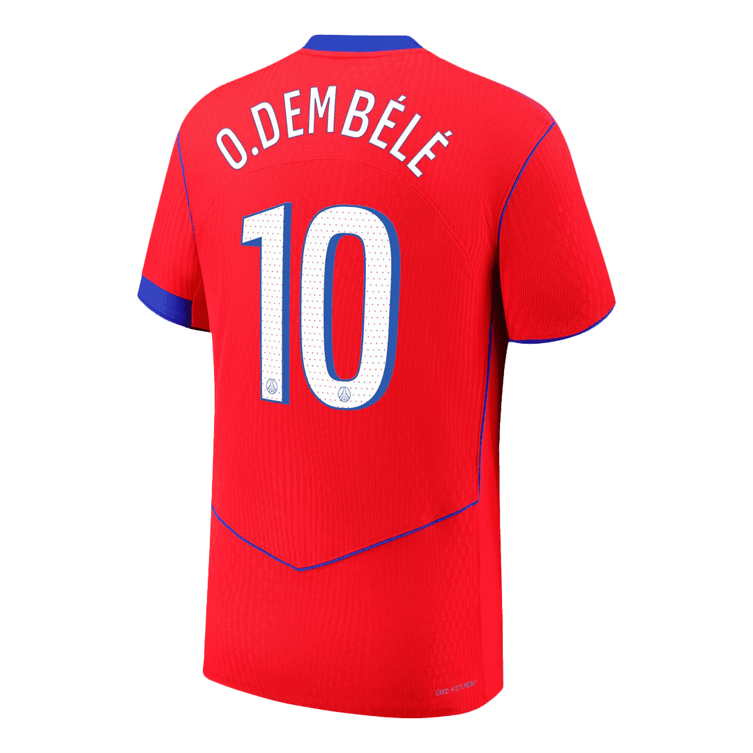 Męska Koszulka Trzecia Wyjazdowa PSG O.DEMBÉLÉ #10 Wersja Piłkarska 2025/26 - Slim Fit - Topowe Koszulki Pilkarskie Sklep Internetowy
