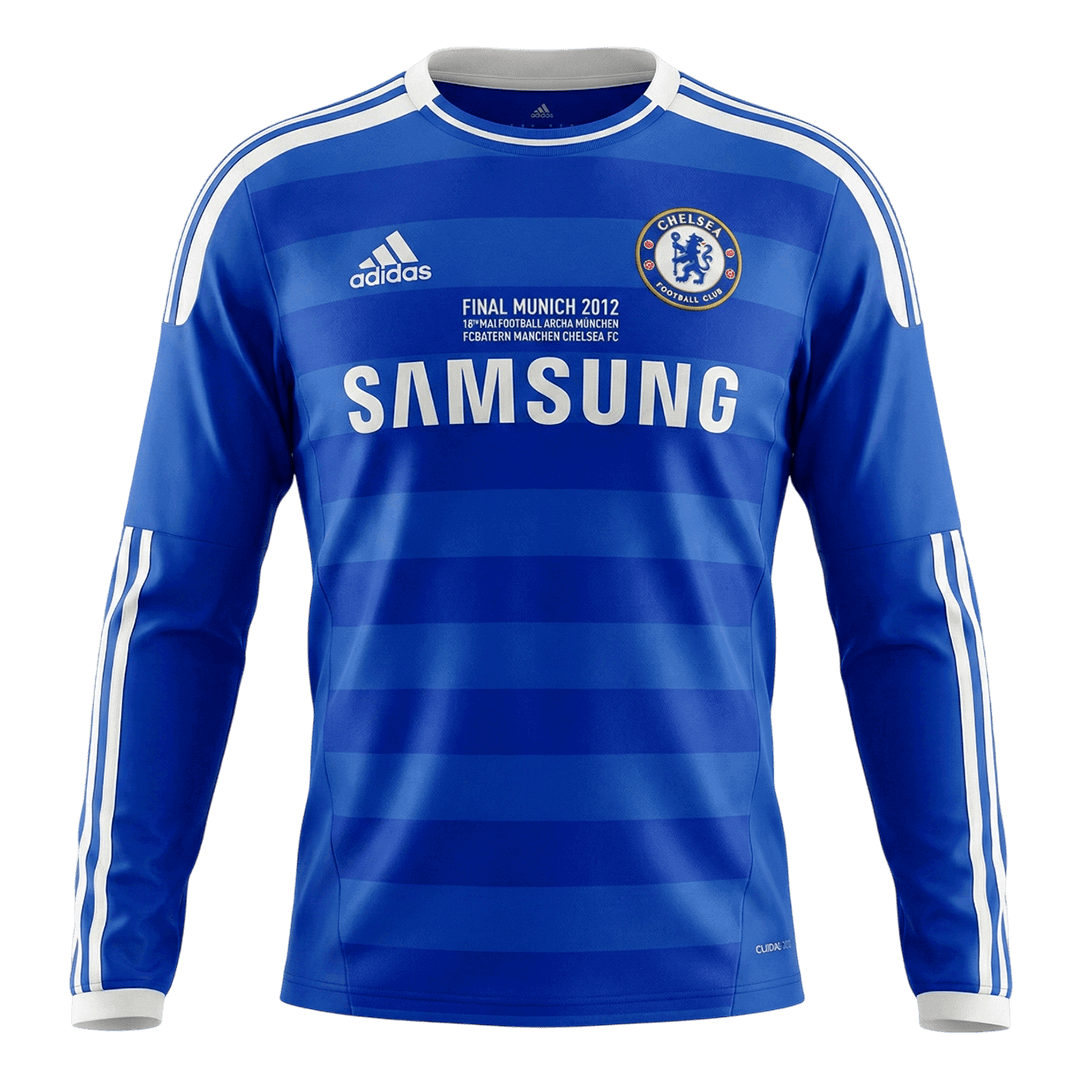 Męska Koszulka Retro Domowa Chelsea 2011/12 z Długim Rękawem