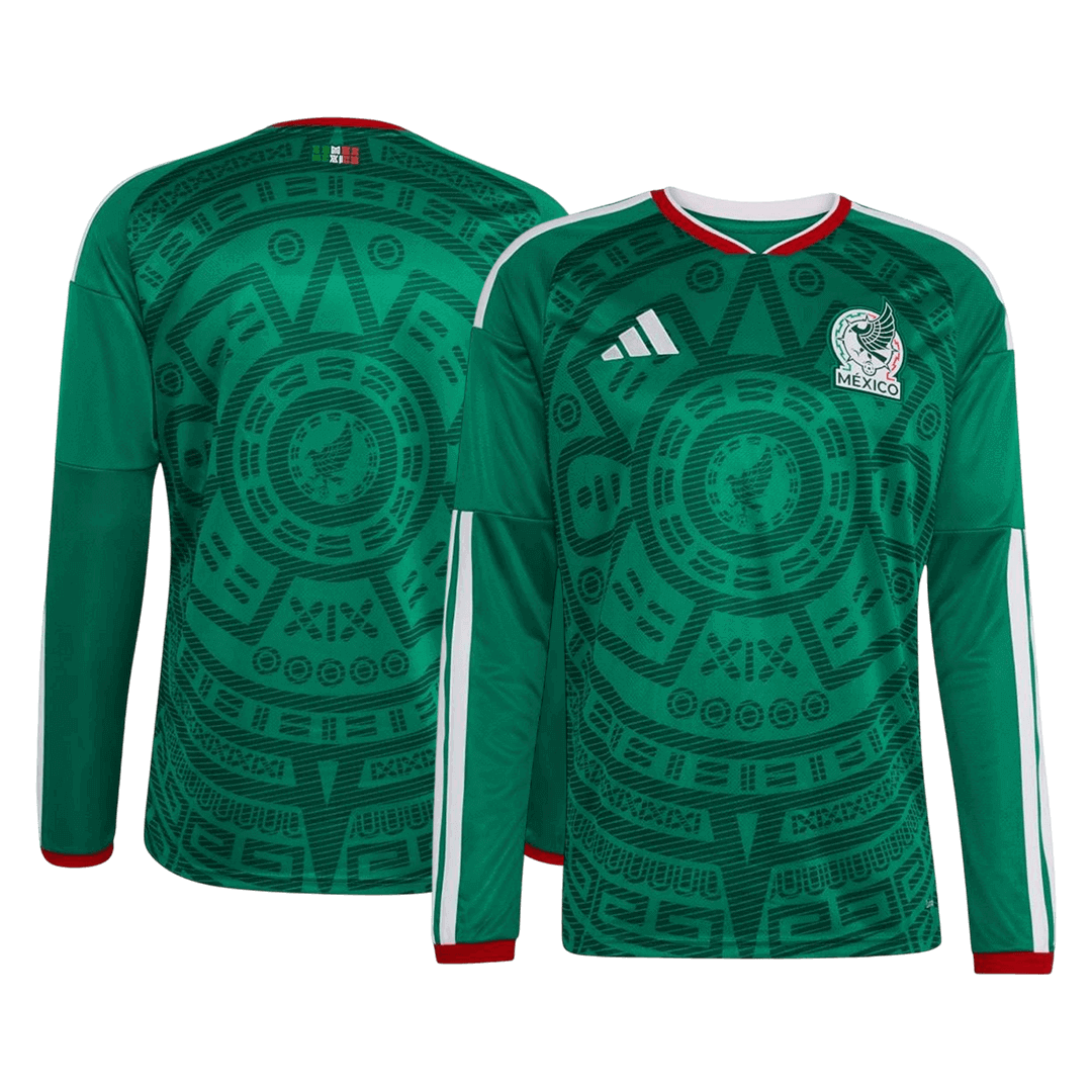 Męska Koszulka Domowa Mexico 2026 z Długim Rękawem - World Cup