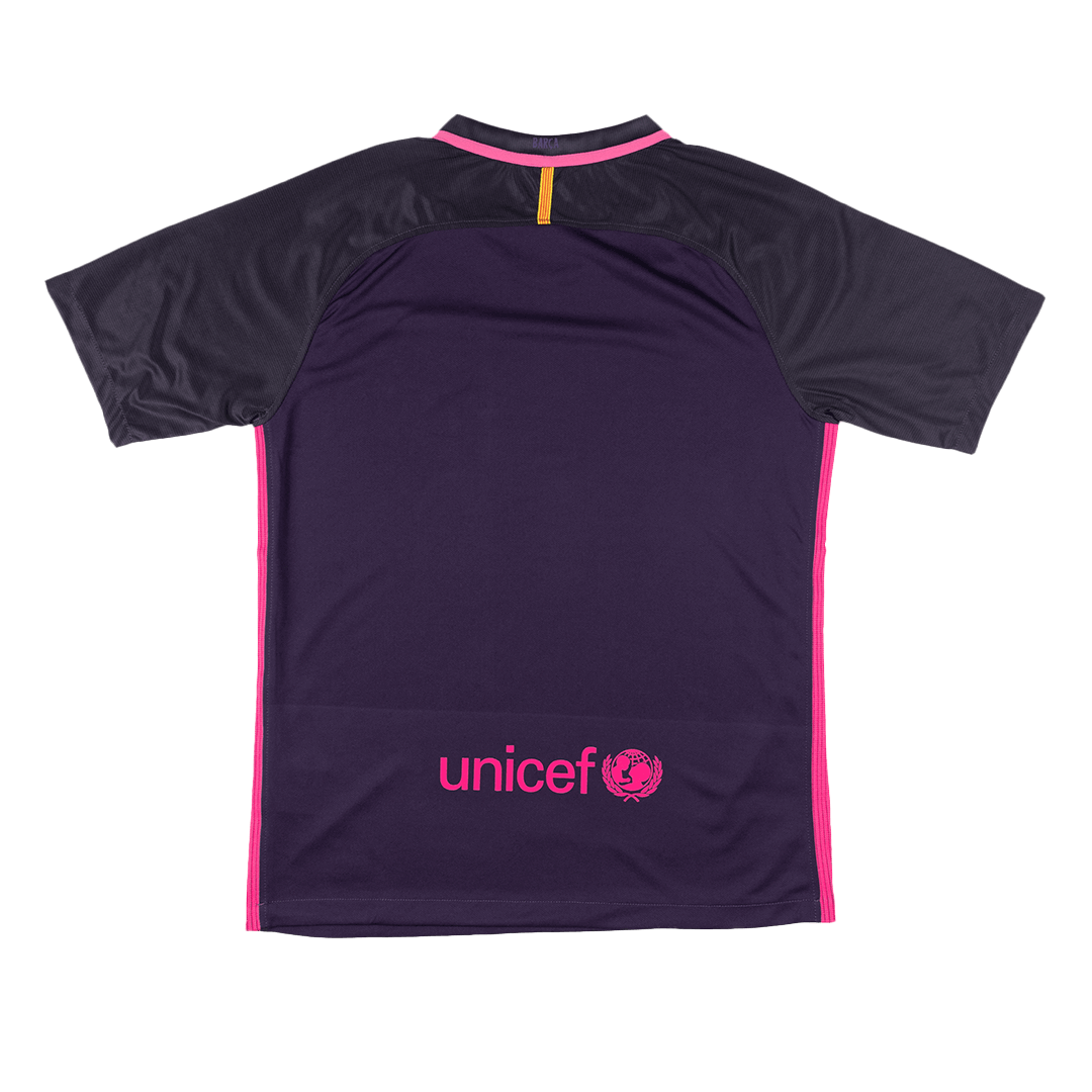 Męska Koszulka Retro Wyjazdowa Barcelona 2016/17