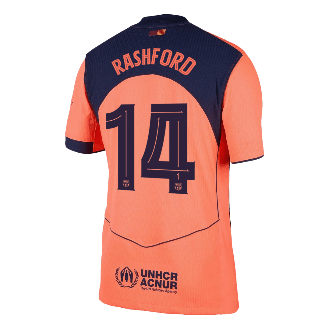Męska Koszulka Trzecia Wyjazdowa Barcelona RASHFORD #14 Wersja Piłkarska 2025/26 - Slim Fit - Topowe Koszulki Pilkarskie Sklep Internetowy