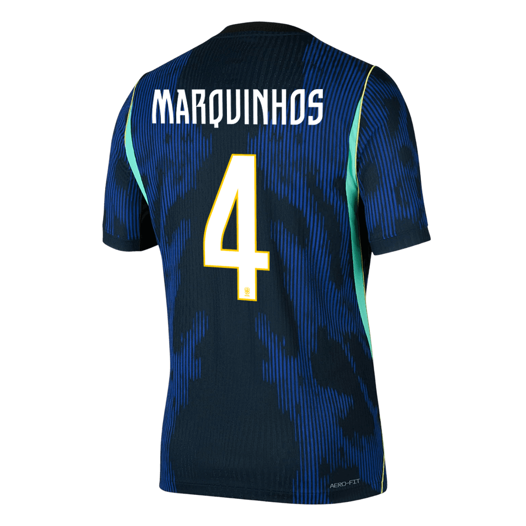 Męska koszulka Brazylii wyjazdowa MARQUINHOS #4 wersja zawodnicza - Mundial 2026
