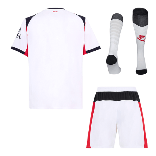 Męski Zestaw Wyjazdowa AC Milan (Koszulka + Spodenki + Skarpety) 2025/26