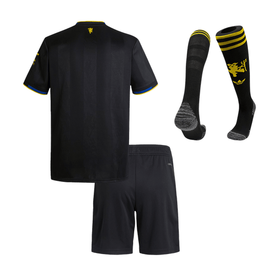Dziecięcy Zestaw Trzecia Wyjazdowa Manchester United (Koszulka + Spodenki + Skarpety) 2025/26