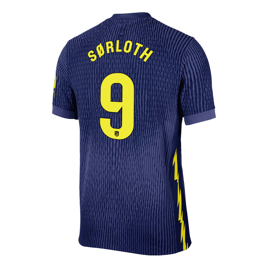 Męska Koszulka Wyjazdowa Atletico Madrid SØRLOTH #9 Wersja Piłkarska 2025/26 - Slim Fit