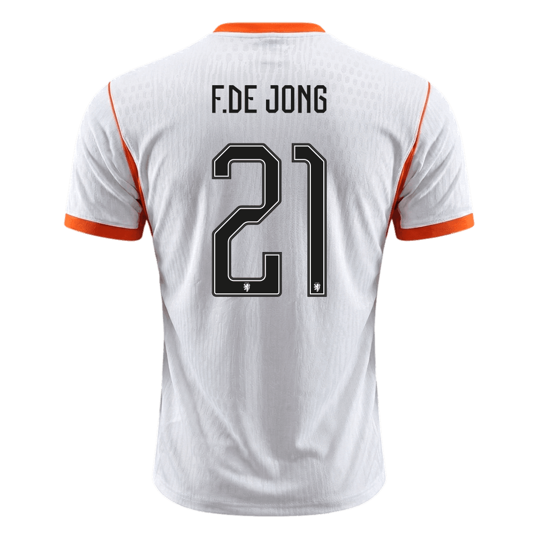 Męska koszulka Holandii wyjazdowa F.DE JONG #21 wersja zawodnicza - Mundial 2026