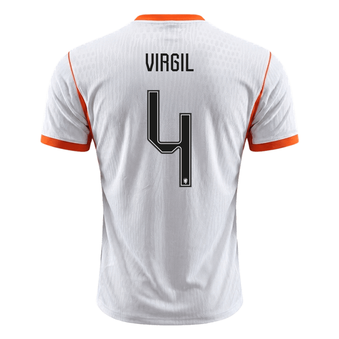 Męska koszulka Holandii wyjazdowa VIRGIL #4 wersja zawodnicza - Mundial 2026
