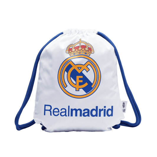 Worek sportowy Real Madrid Biały - Wyprzedaż Sezonowa - Topowe Koszulki Pilkarskie Sklep Internetowy