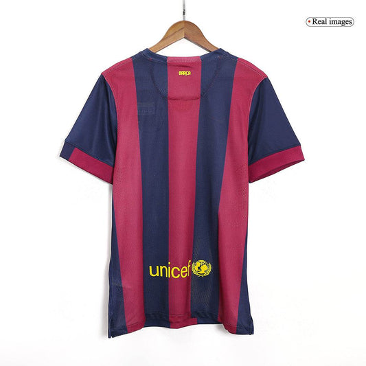 Męska retro koszulka piłkarska Barcelona domowa z sezonu 14/15 - Topowe Koszulki Pilkarskie Sklep Internetowy