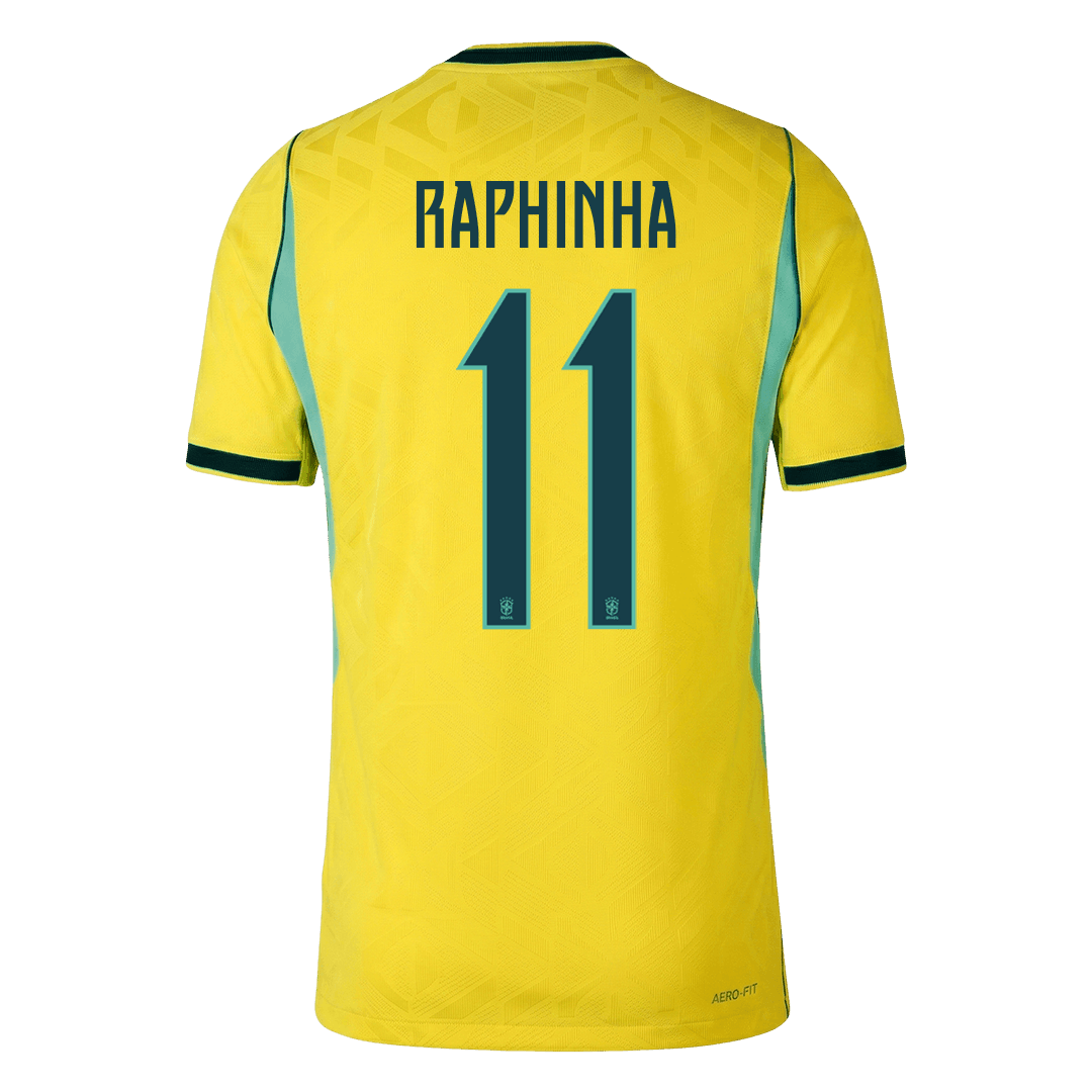 Męska koszulka Brazylii domowa RAPHINHA #11 wersja zawodnicza - Mundial 2026