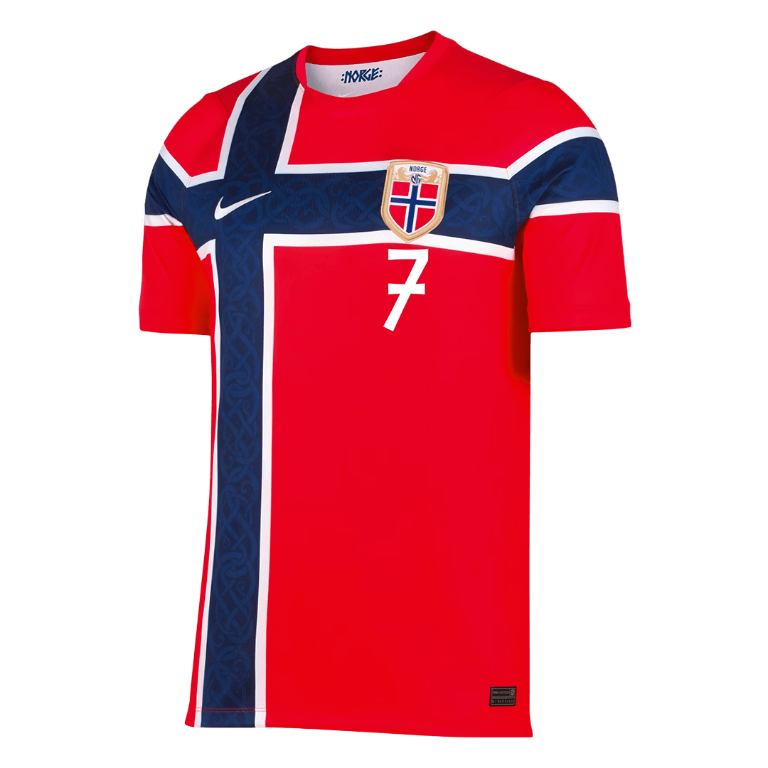 Męska koszulka Norwegii domowa SØRLOTH #7 – Mundial 2026