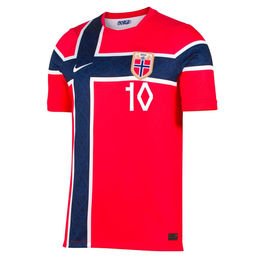 Męska koszulka Norwegii domowa Ødegaard #10 – Mundial 2026