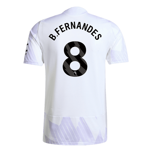 Męska Koszulka Wyjazdowa Manchester United B.FERNANDES #8 Wersja Piłkarska 2025/26 - Slim Fit - Topowe Koszulki Pilkarskie Sklep Internetowy