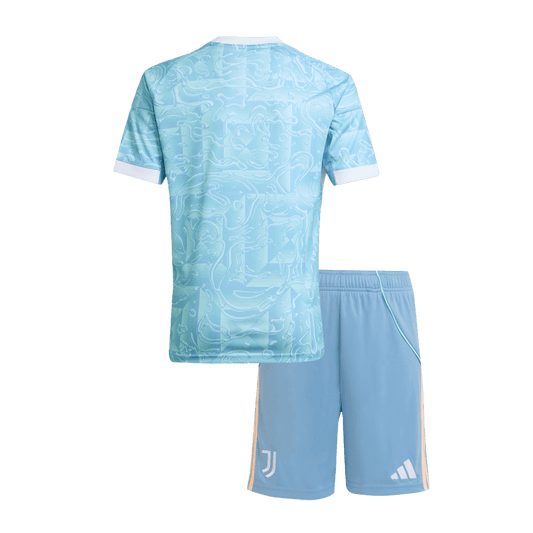 Dziecięcy Zestaw Wyjazdowa Juventus (Koszulka+Spodenki) 2025/26