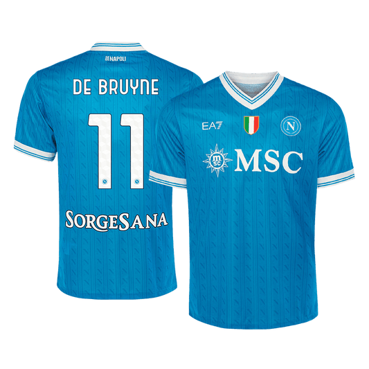 Męska Koszulka Domowa Napoli DE BRUYNE #11 2025/26 - Topowe Koszulki Pilkarskie Sklep Internetowy