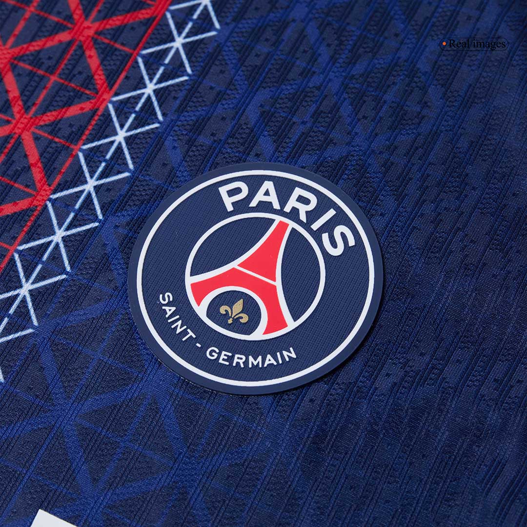 Męska Koszulka Domowa PSG JOÃO NEVES #87 Wersja Piłkarska 2025/26 - Slim Fit