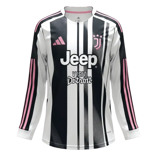 Męska Koszulka Domowa Juventus 2025/26 z Długim Rękawem