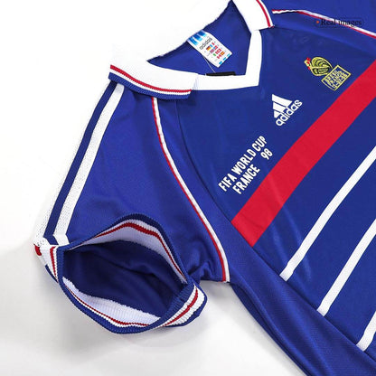 Męska Koszulka Retro Domowa France ZIDANE #10 1998 - World Cup - Topowe Koszulki Pilkarskie Sklep Internetowy
