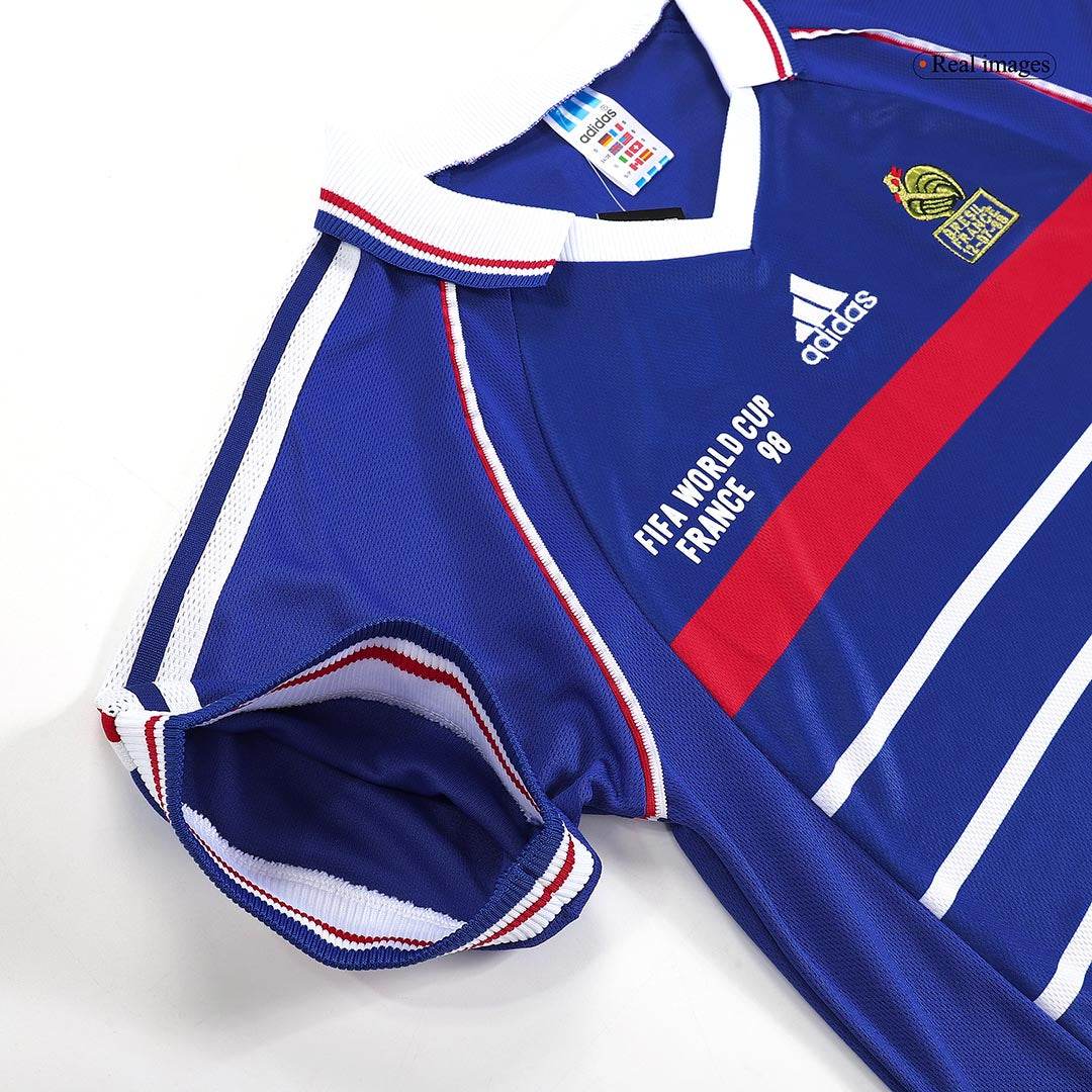 Męska Koszulka Retro Domowa France HENRY #12 1998 - World Cup - Topowe Koszulki Pilkarskie Sklep Internetowy
