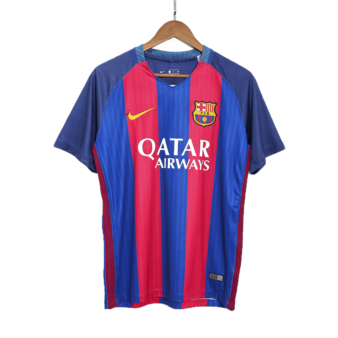 Męska koszulka Barcelony domowa Retro 2016/17 MESSI #10