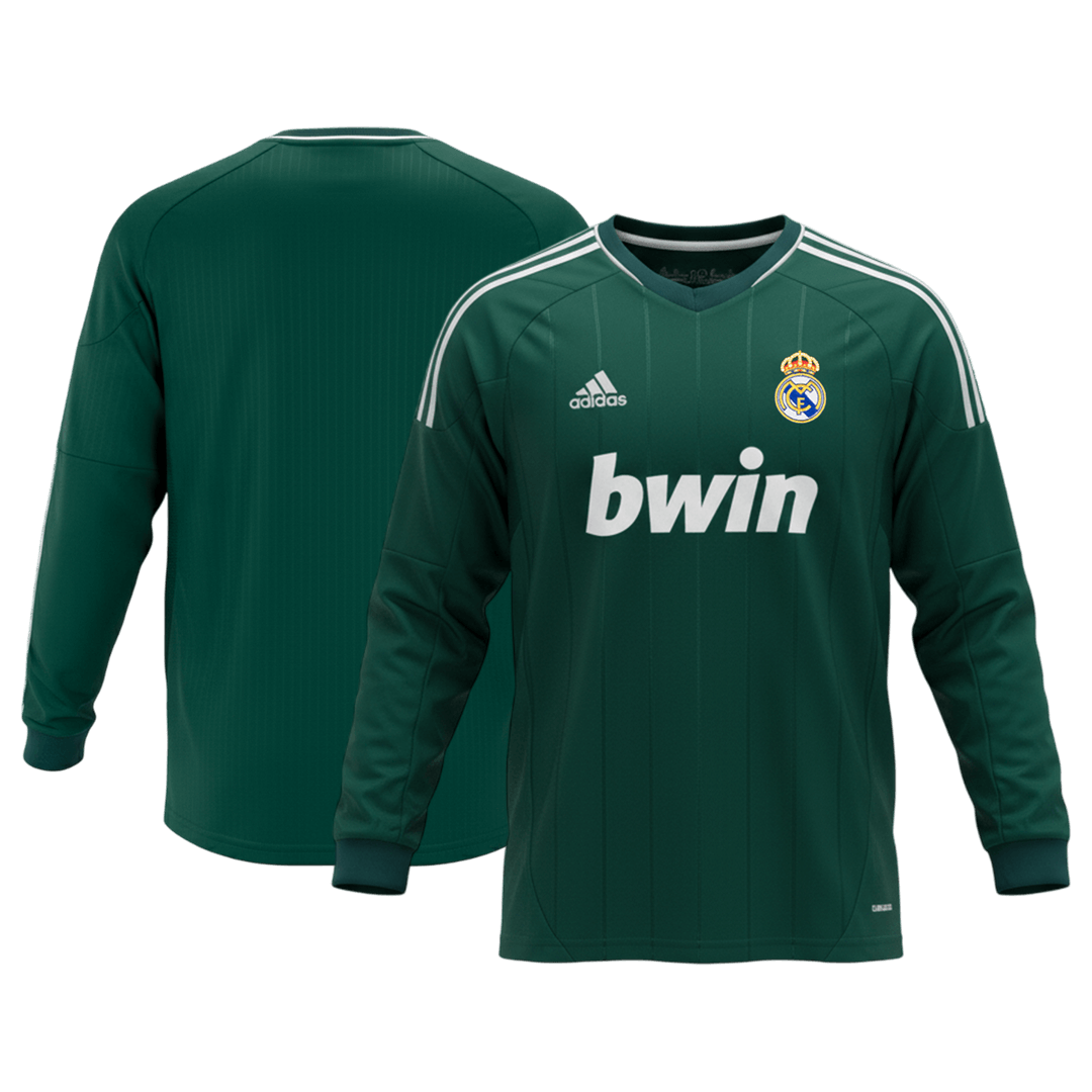 Męska Koszulka Retro Trzecia Wyjazdowa Real Madrid 2012/13 z Długim Rękawem