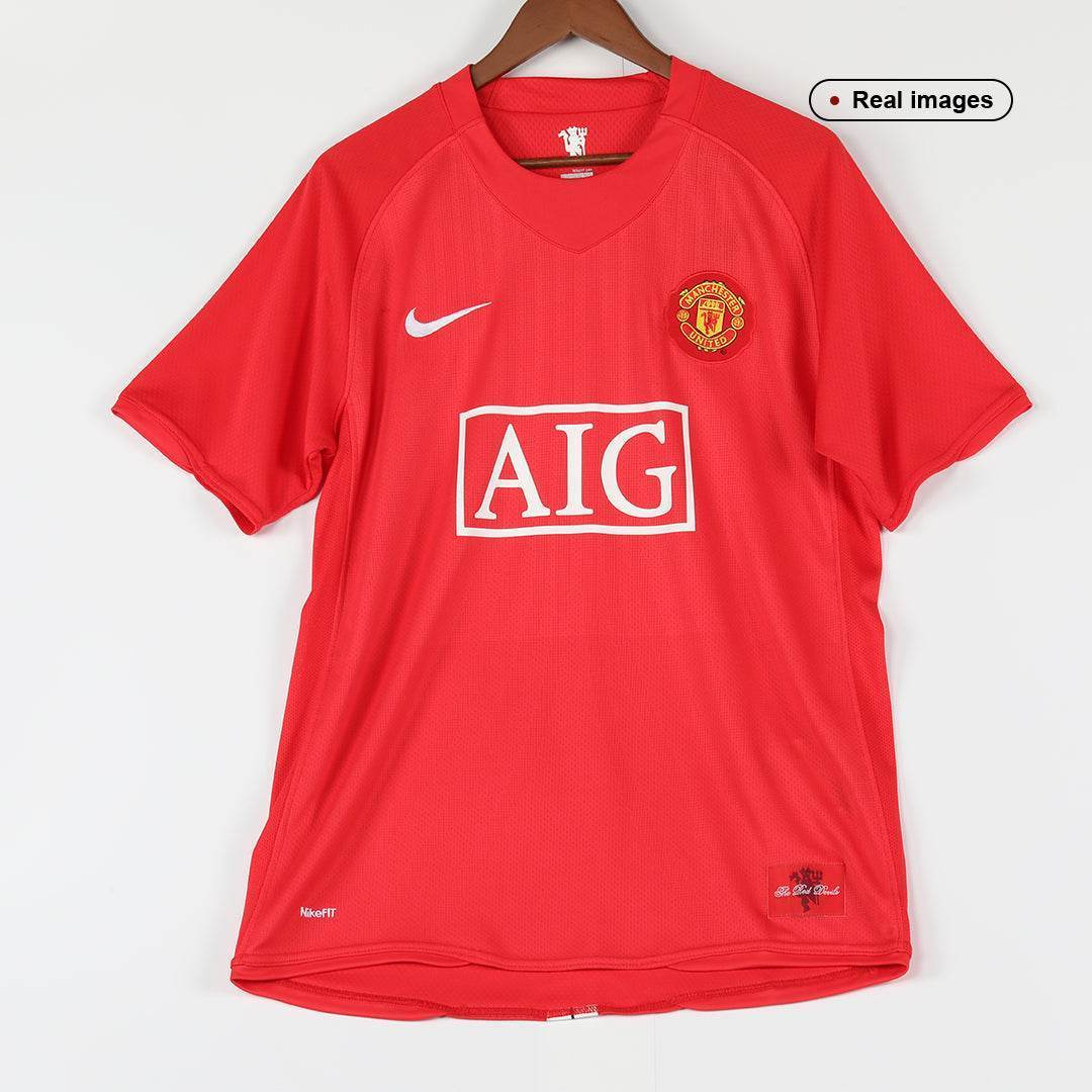 Retro SCHOLES #18 2007/08 Męska Koszulka Domowa MU - Topowe Koszulki Pilkarskie Sklep Internetowy