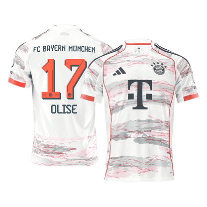 Męska Koszulka Wyjazdowa Bayern Munich OLISE #17 2025/26 - Topowe Koszulki Pilkarskie Sklep Internetowy