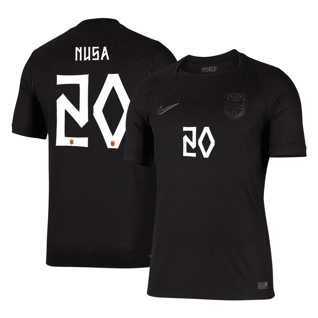 Męska koszulka Norwegii wyjazdowa NUSA #20 wersja zawodnicza – Mundial 2026