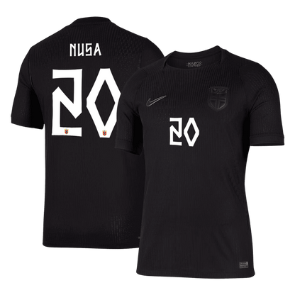 Męska koszulka Norwegii wyjazdowa NUSA #20 wersja zawodnicza – Mundial 2026