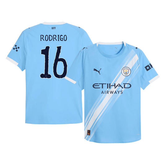Męska Koszulka Domowa Manchester City RODRIGO #16 Wersja Piłkarska 2025/26 - Club World Cup - Slim Fit - Topowe Koszulki Pilkarskie Sklep Internetowy