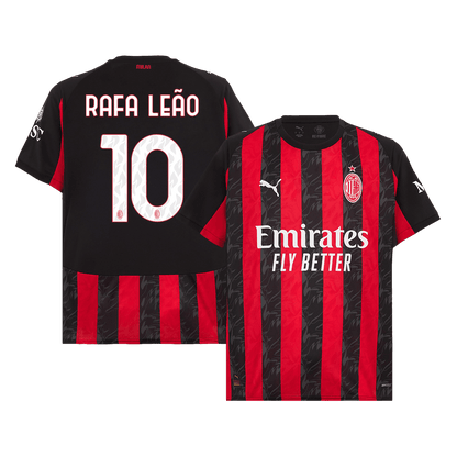 Męska Koszulka Domowa AC Milan RAFA LEÃO #10 2025/26 - Topowe Koszulki Pilkarskie Sklep Internetowy