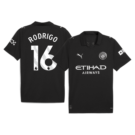 Męska Koszulka Wyjazdowa Manchester City RODRIGO #16 2025/26 - Topowe Koszulki Pilkarskie Sklep Internetowy