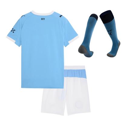 Dziecięcy Zestaw Domowa Manchester City (Koszulka + Spodenki + Skarpety) 2025/26