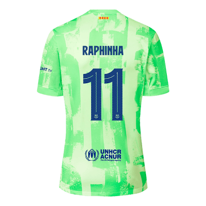 Koszulka Barcelona trzecia wyjazdowa 2024/25 RAPHINHA #11 - UCL (Spotify Logo Without Text) - Topowe Koszulki Pilkarskie Sklep Internetowy