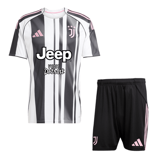 Męski Zestaw Domowy Juventus (Koszulka+Spodenki) 2025/26 - Topowe Koszulki Pilkarskie Sklep Internetowy
