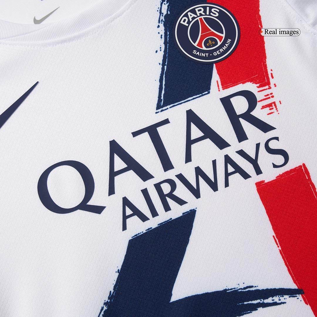 Dziecięcy wyjazdowy zestaw koszulek piłkarskich PSG (koszulka+spodenki+skarpety) 2024/25 - Topowe Koszulki Pilkarskie Sklep Internetowy