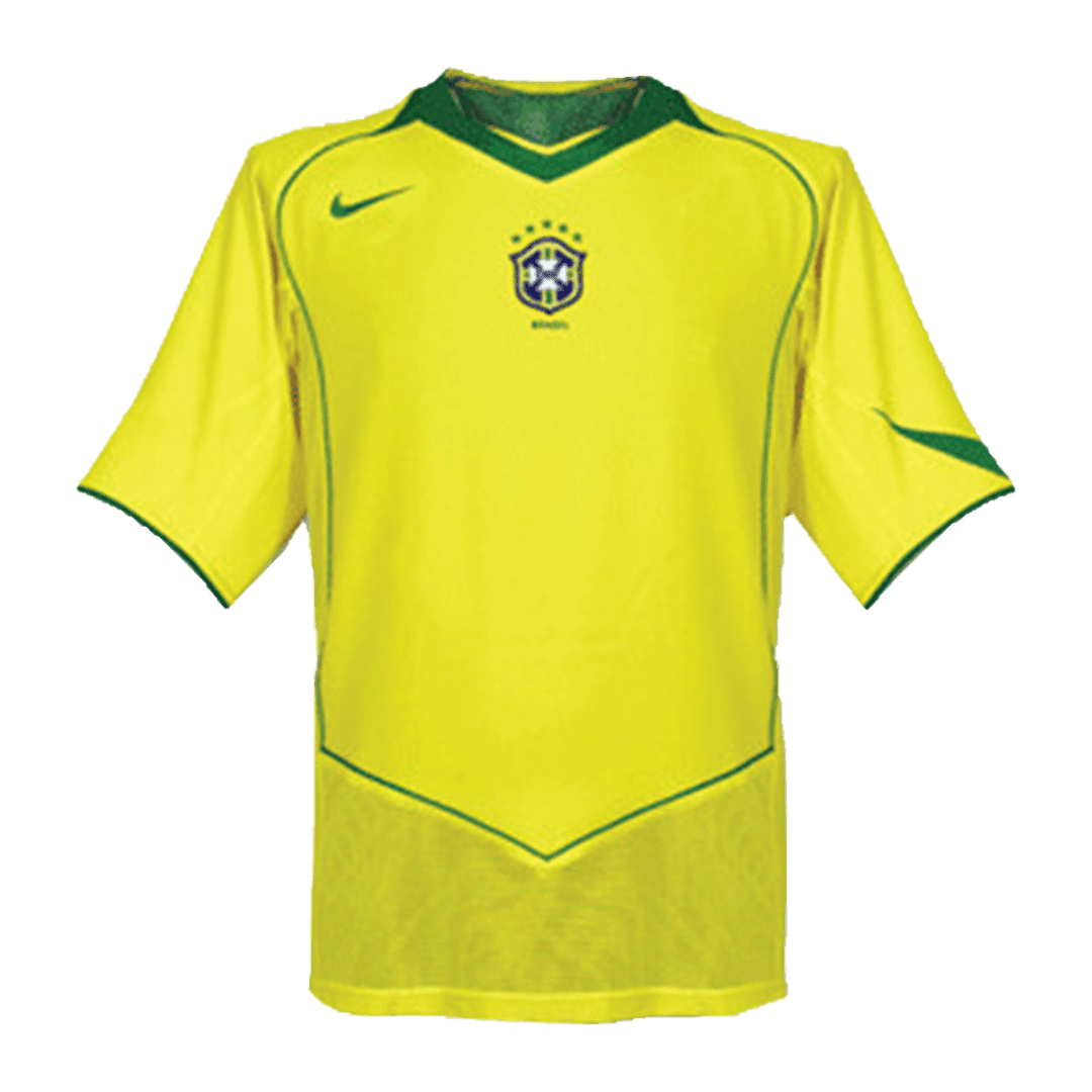 Męska Koszulka Retro Domowa Brazil 2004 - Topowe Koszulki Pilkarskie Sklep Internetowy