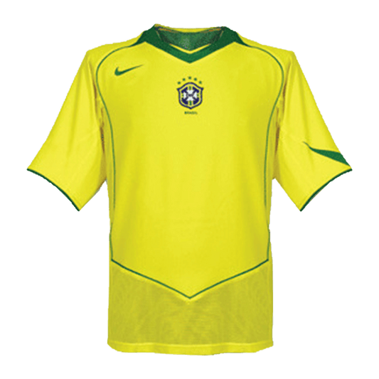Męska Koszulka Retro Domowa Brazil 2004 - Topowe Koszulki Pilkarskie Sklep Internetowy
