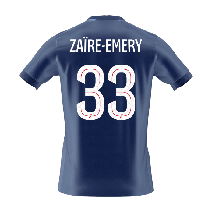 Męska Koszulka Domowa PSG ZAïRE EMERY #33 2025/26 [PREMIUM]